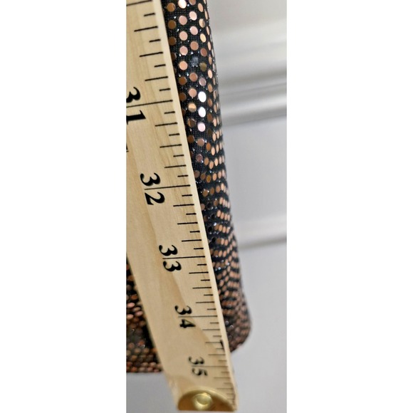 Betsey Johnson Sequin Bodycon Mini Dress Bronze Ruched V Neck Size L - Picture 10 of 12